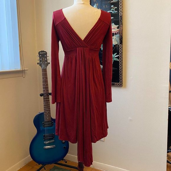 Red Sash & Floral Lace Reversible Dress. S-Twelve. Size S/P. - Picture 4 of 4